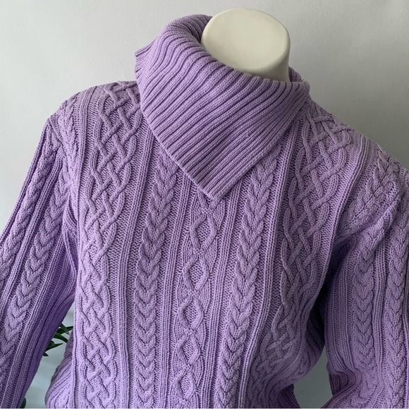 v i n t a g e :: Chunky Cotton Braided Cable Knit Sweater - Picture 2 of 9